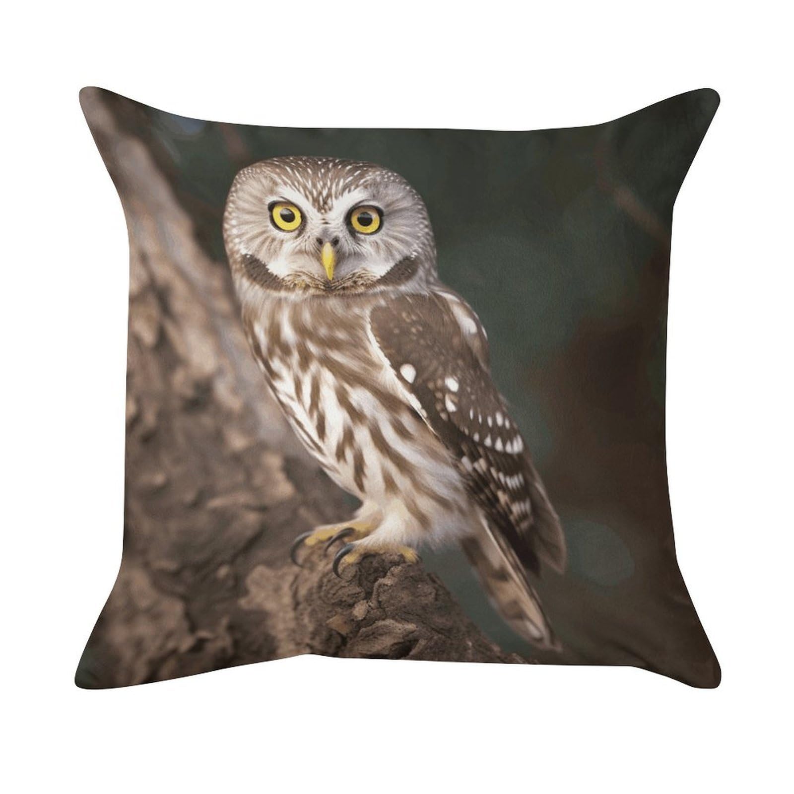 MUSM Wildlife Animal Owl Throw Pillow Cover Standard Pillowcases with Invisible Zipper Luxury Cozy Velvet Pillow Shams Ultra Soft Lumbar Pillows Shells Decorative Square Cushion Cases