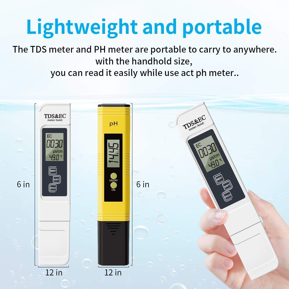 Digital PH Meter and TDS Meter Water Quality EC Tester Auto Calibration Ideal kit for Aquarium Swimming Pool Drinking Water