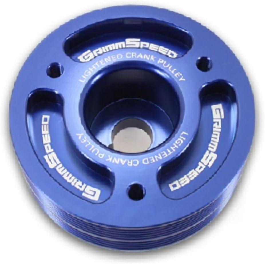 GrimmSpeed 095015BK Light weight Crank Pulley-Black