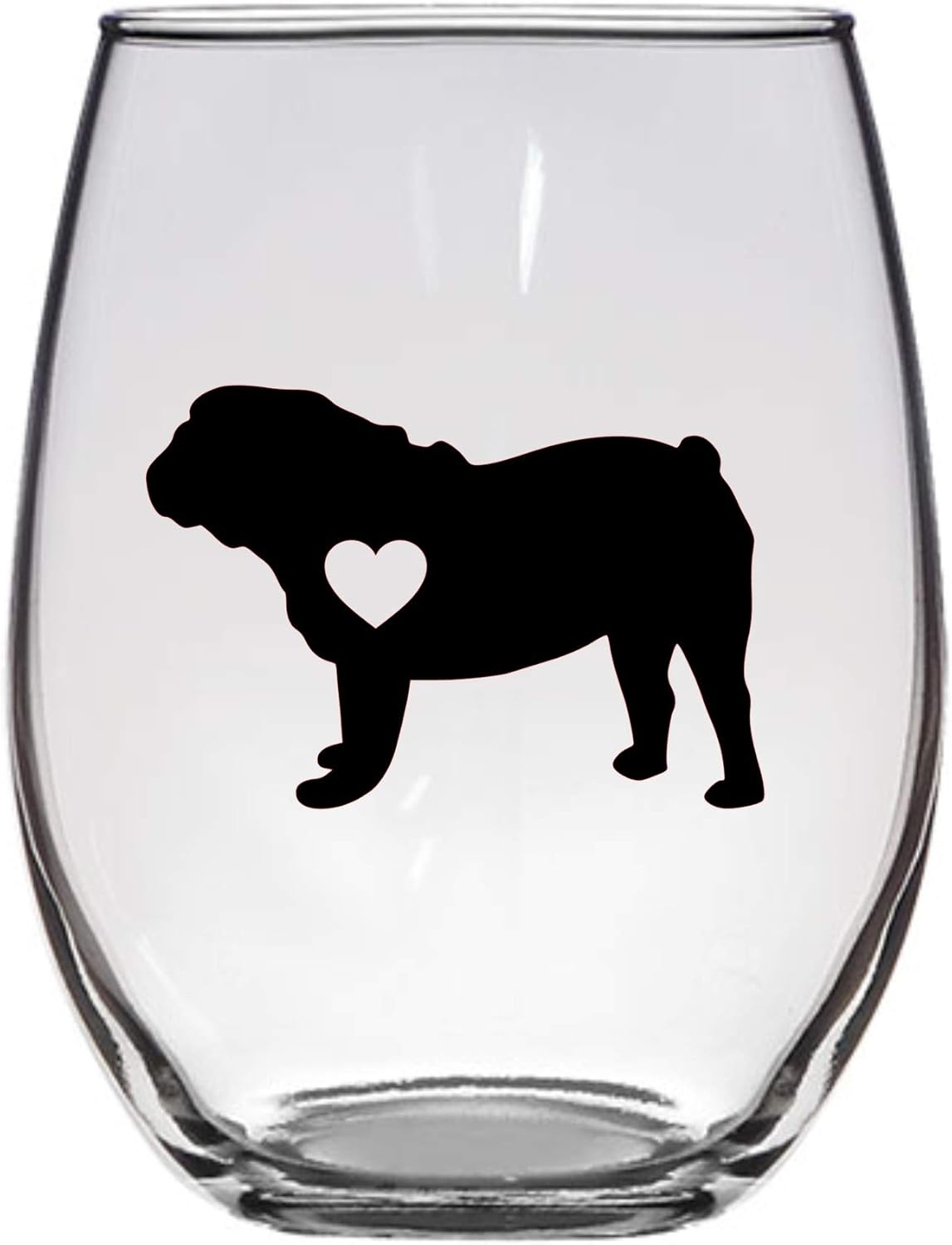 English Bulldog Wine glass, 21 Oz, English Bulldog Gift, Dog Mom, Dog Lover