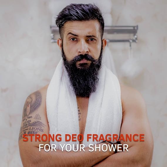 Ustraa Deo Soap For Men With Activated Charcoal, 3.5 Oz (Pack Of 8)