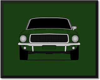 CUSTOMIZABLE COLOR: Ford Mustang Bullitt (1967-1968) Inspired Poster Print Wall Art Decor Handmade (Unframed)