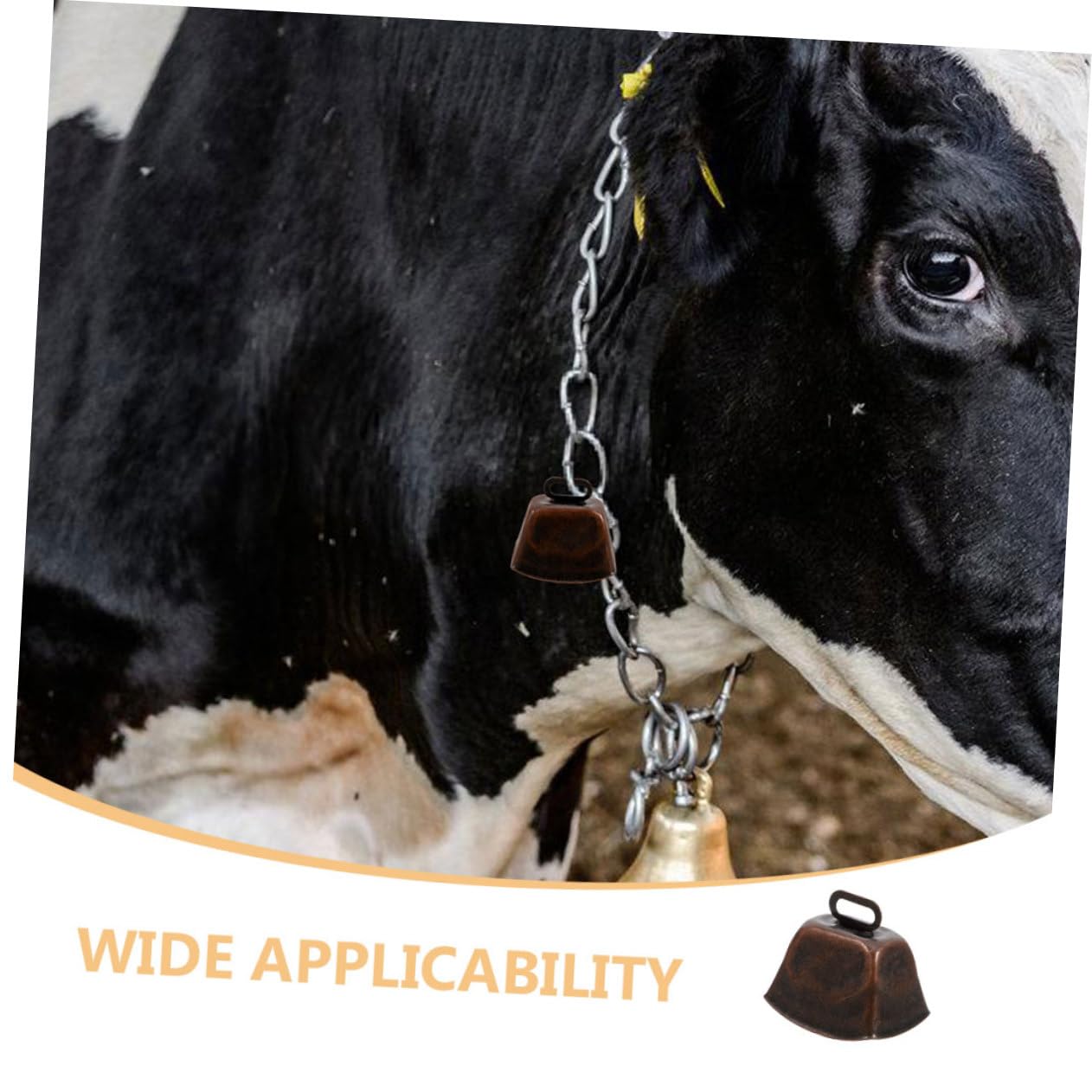 Levemolo Retro Style Metal Cow Bells Loud Melodious for Farm Craft Pet Training