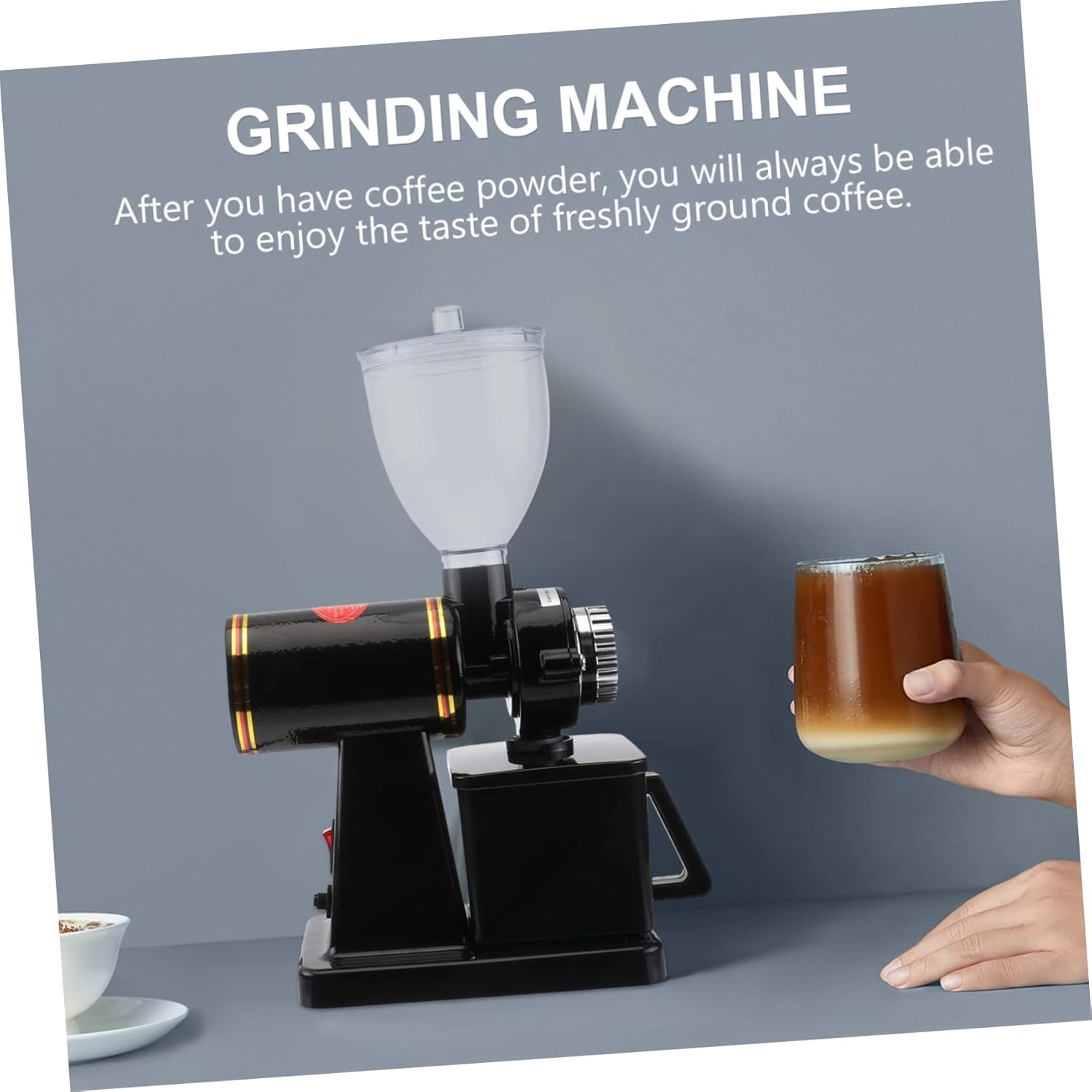 PRETYZOOM Bean Grinder Electric Coffee Grinder Burr Hand Electric Us Plug Creative Design