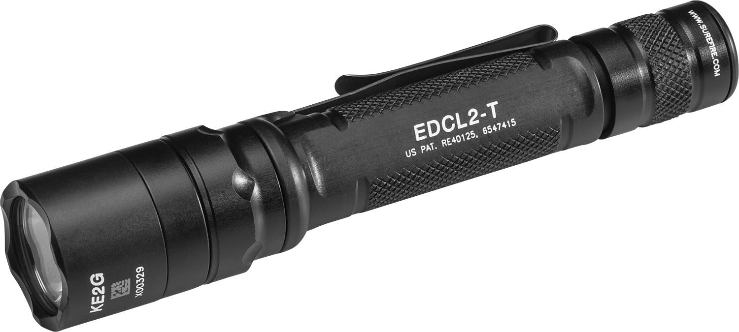 SureFire EDCL2-T Handhelds/Everyday Carry Light, Black, 1,200 Lumen, Pack of 1 : Tools & Home Improvement