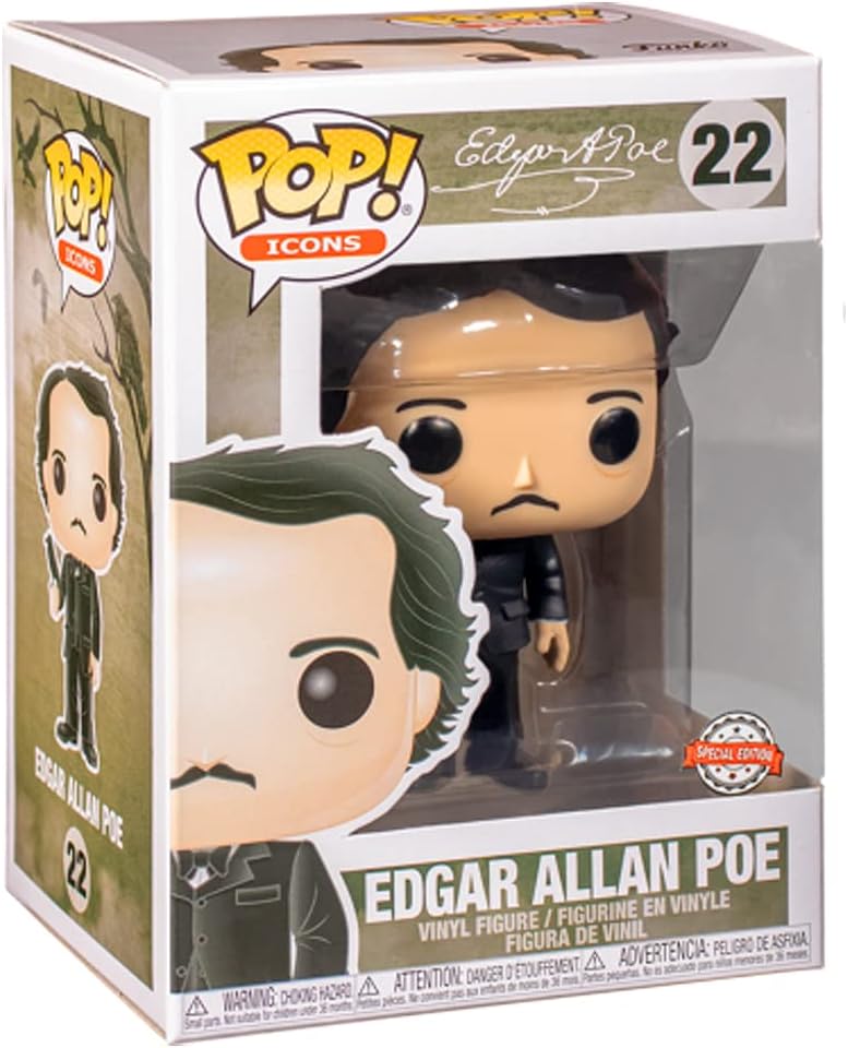Multicolor,43967 POP Icons: Icon - Edgar Allen Poe w/Raven