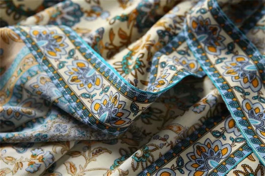 Disimlarl Kimono da donna con stampa a pipistrello, stile bohémien, con scollo a V