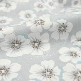 Peach Blossom Floral Print Fabric Cut By The Yard - 100% Cotton Fabric Pre-cuts 39 by 63 inches for Quilting, Sewing, and Kids Boy Girl Birthday Christmas Easter Decor (Peach Blossom)