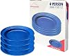 Enamelware for Camping and Backpacking - Camping Cookware Gear Essentials for Camping and Backpacking (Made by Caddis Sports) (10 Inch Plate (4 Pack))