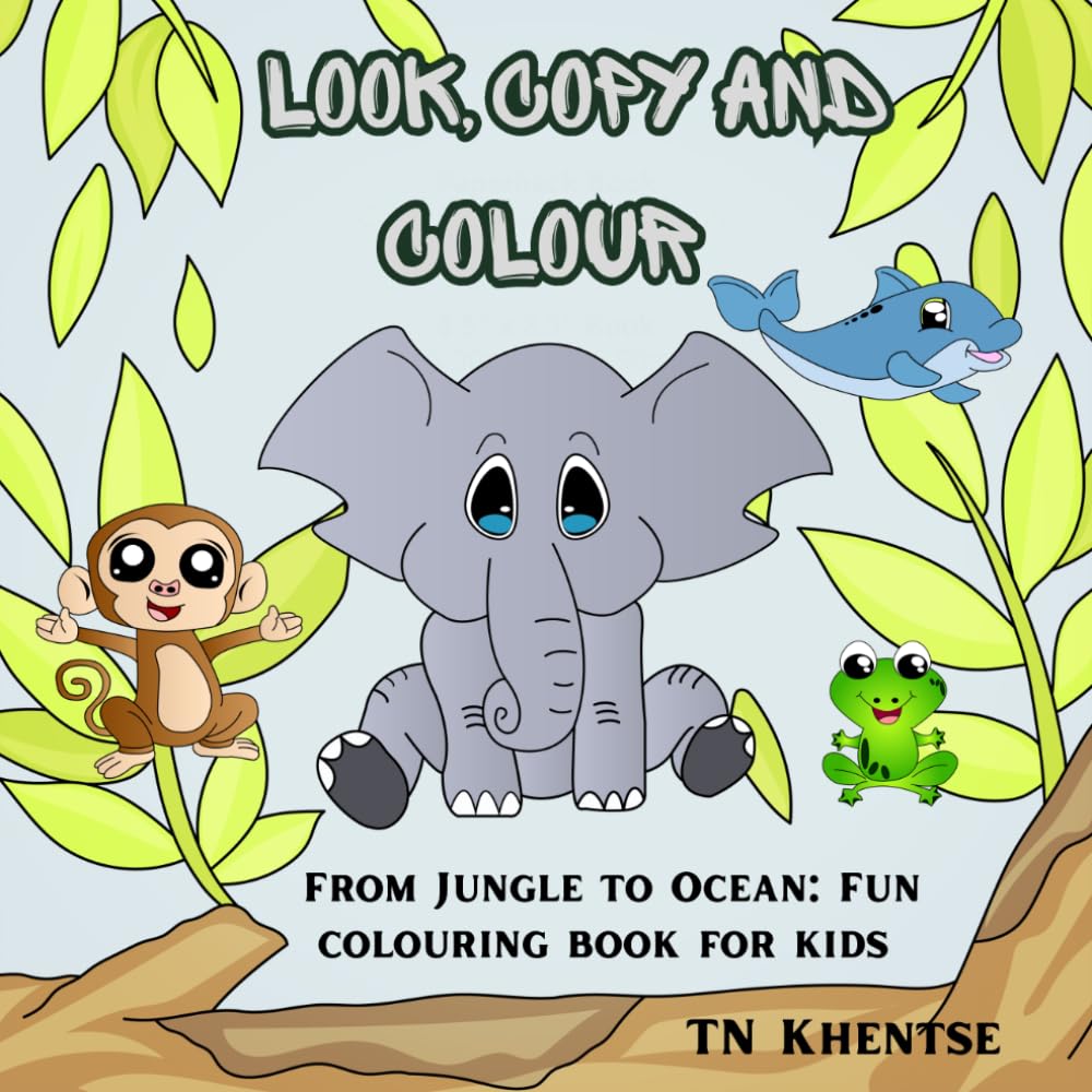look, copy and colour: from jungle to Ocean: Fun colouring book for kids