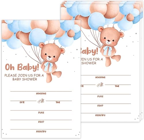 Ggjgrpx Tarjeta de invitación para fiesta de tercer cumpleaños, tarjetas de invitación para fiestas temáticas de globos para niños, niñas,