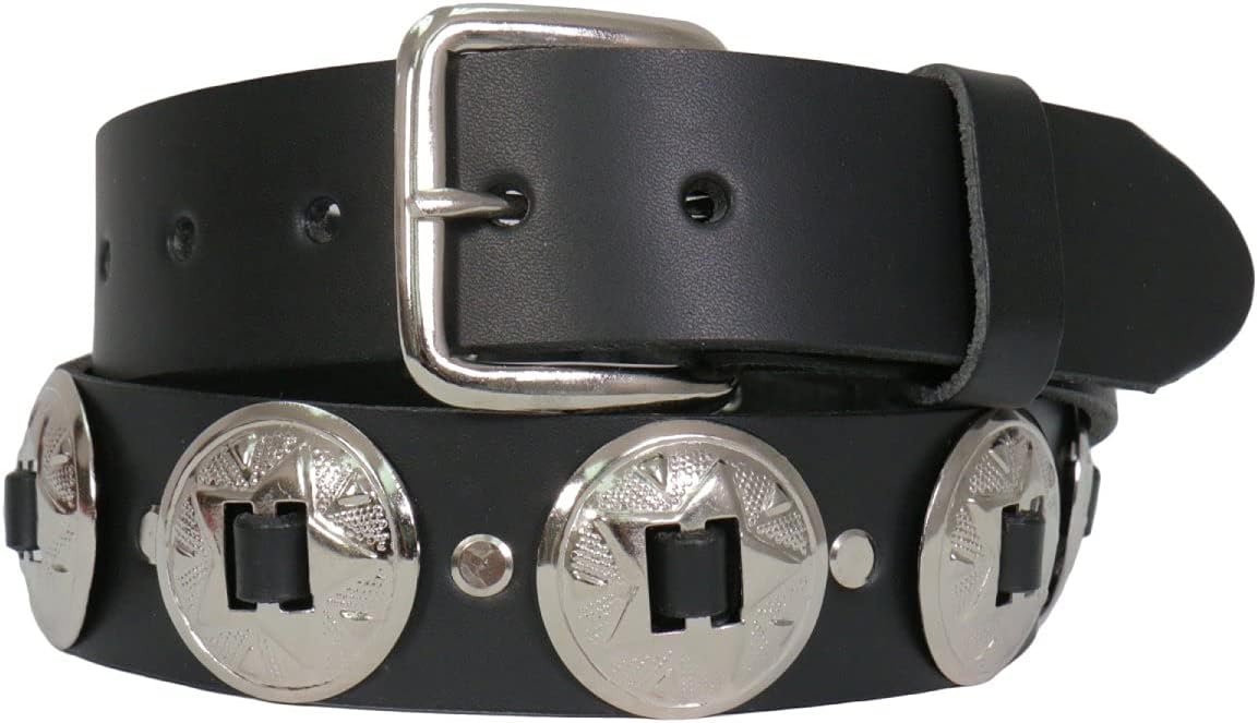 Hot Leathers BLA1124 Heavy Leather Concho Belt