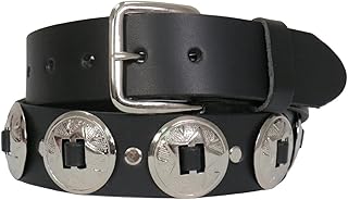 BLA1124 Heavy Leather Concho Belt