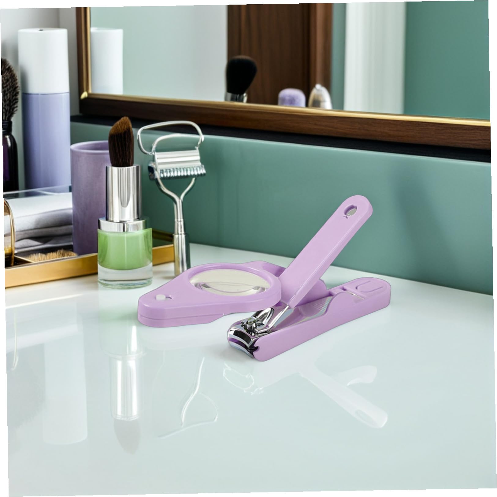 WOONEKY 3 Pezzi Tagliaunghie Per Unghie Spesse Con Impugnatura Ergonomica in A Led Per Ragazzi Ragazze E Adulti