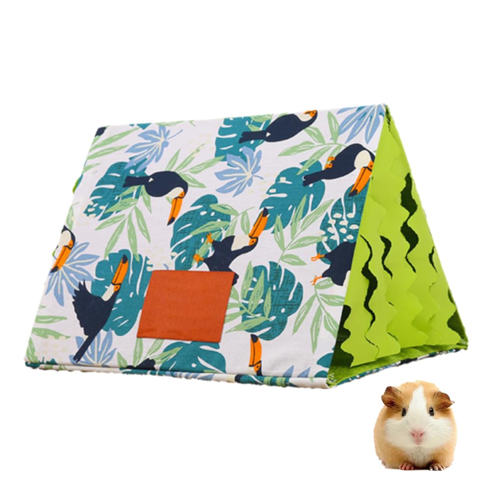 MiOYOOW Letto per Piccoli Animali, Nascondiglio per Criceti con Tenda, Letti Nido per Porcellini d'India, per Ratti, Pappagalli