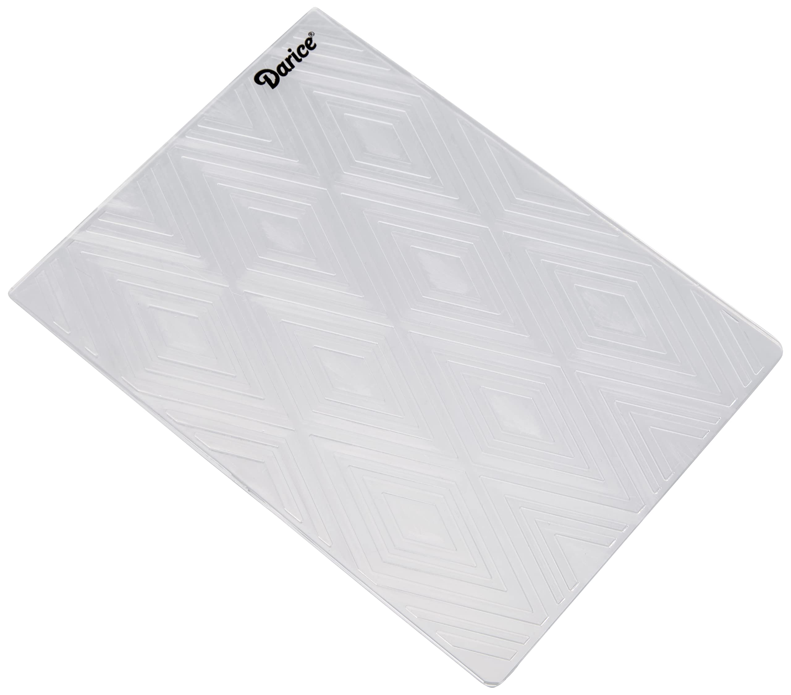 DARICE Embossing Folders: Nested Diamonds Background, Multicolor