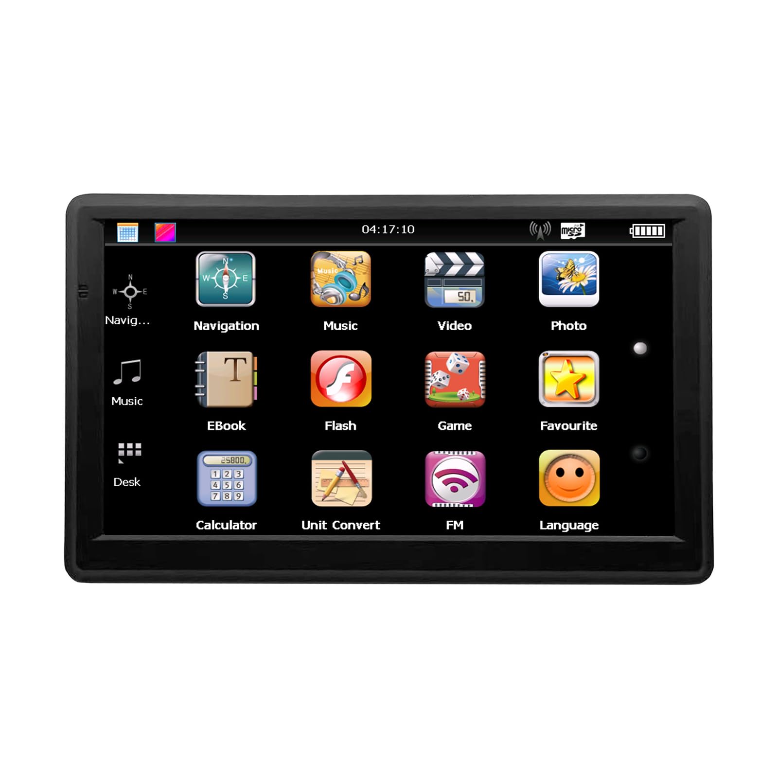 17,8 cm (7 Zoll) Navi, HD-Touchscreen, GPS-Navigation für Autos und LKWs mit UK- und Europa-Karten, LKW Navi, lebenslange kostenlose Updates, Unterstützung der Postleitzahl-Suche, Blitzer-Alarm,