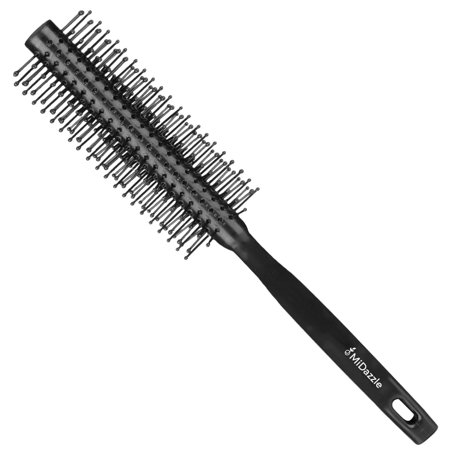 Midazzle Premium Round Hair Brush | Styling, Detangling and Grooming for Men and Women | Straightens & Detangles Curly Hairs | Reduces Hair Breakage and Promotes Hair Growth | Best Hair Brush for All Hair Types (MIHB0043)