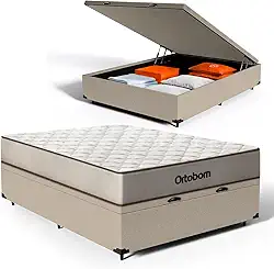 Cama Box Baú com Colchão de Espuma D60 Double Face Force Dream - Ortobom Casal 138cm