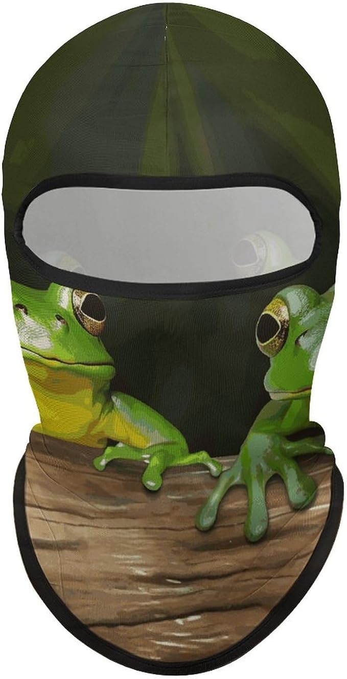 Balaclava máscara para hombre y mujer verde miniatura 7