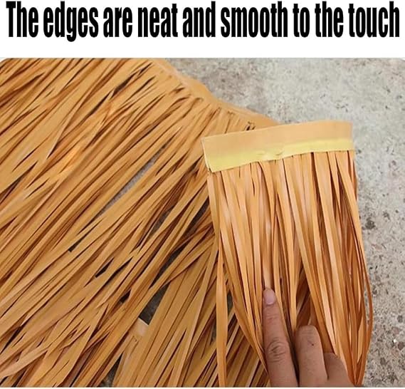 Mexican Straw Roof Thatch Palm Thatch Rolls Artificial Thatch Roofing Duck Blind Grass Hut Thatch for Outdoor Bar Garden Decoration(1m/3.2ft)