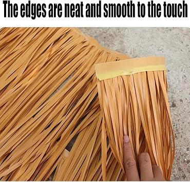 Mexican Straw Roof Thatch Palm Thatch Rolls Artificial Thatch Roofing Duck Blind Grass Hut Thatch for Outdoor Bar Garden Decoration(1m/3.2ft)
