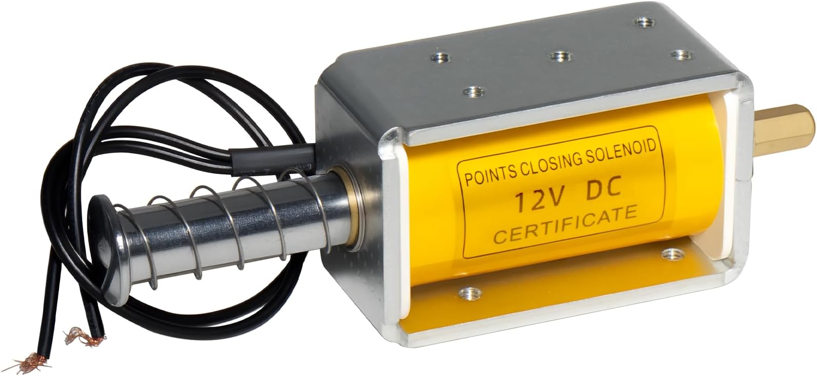 DC 12V Push Pull Solenoid Actuator, 35mm Stroke Electric Magnet with Wired Connection, High Force Linear Electromagnet for DIY, Automation, Industrial Control and Locking Systems