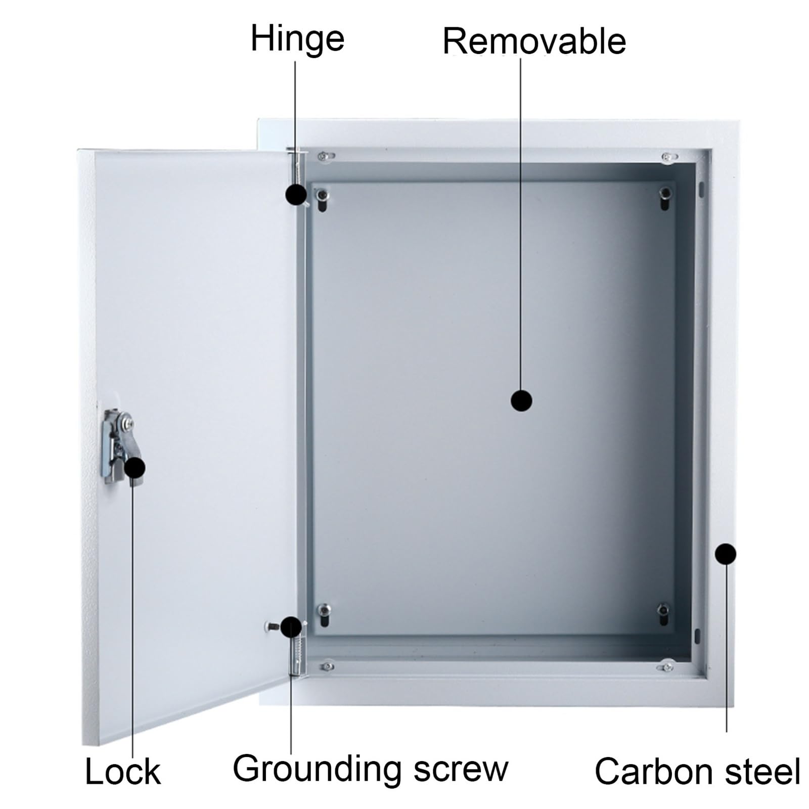 Armario Electrico de Acero Inoxidable, Caja Eléctrica Empotrada en La Pared, Armario de Cableado Oculto, Panel Puerta Reforzado, Panel Puerta Reforzado, Fácil Usar(40x30x16cm)