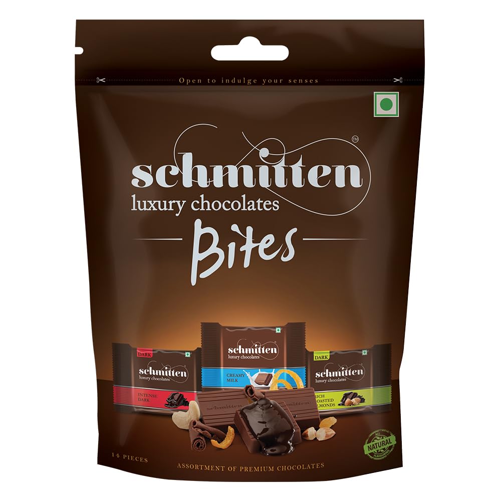 Home Bites Assorted Dark and Milk Chocolates Minis - Pack of 1, 120g Pouch, Premium Selection