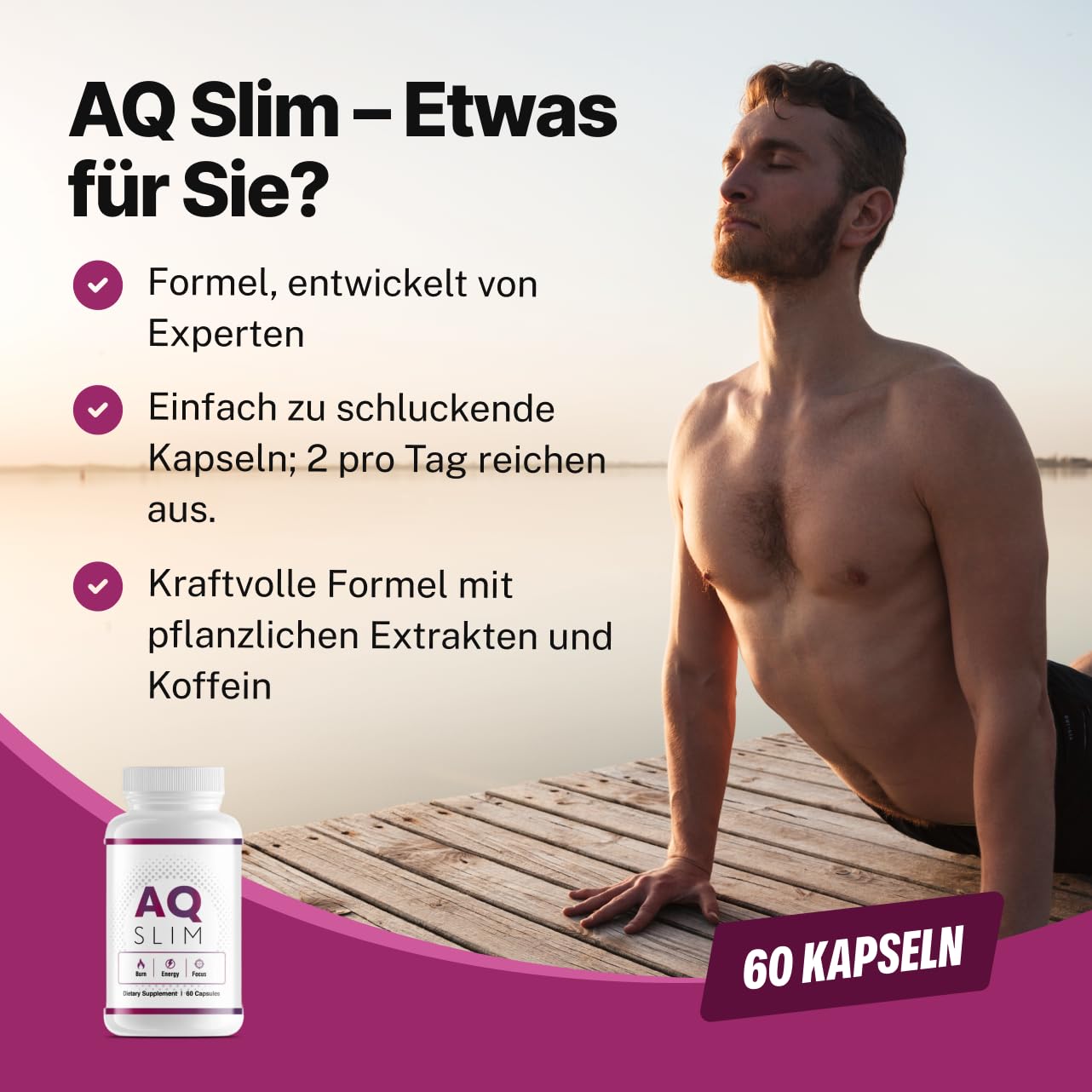 AQ Slim Pflanzenextrakt-Kapseln, Himbeerketon und Grüner Tee, 60 Kapseln, Nahrungsergänzungsmittel