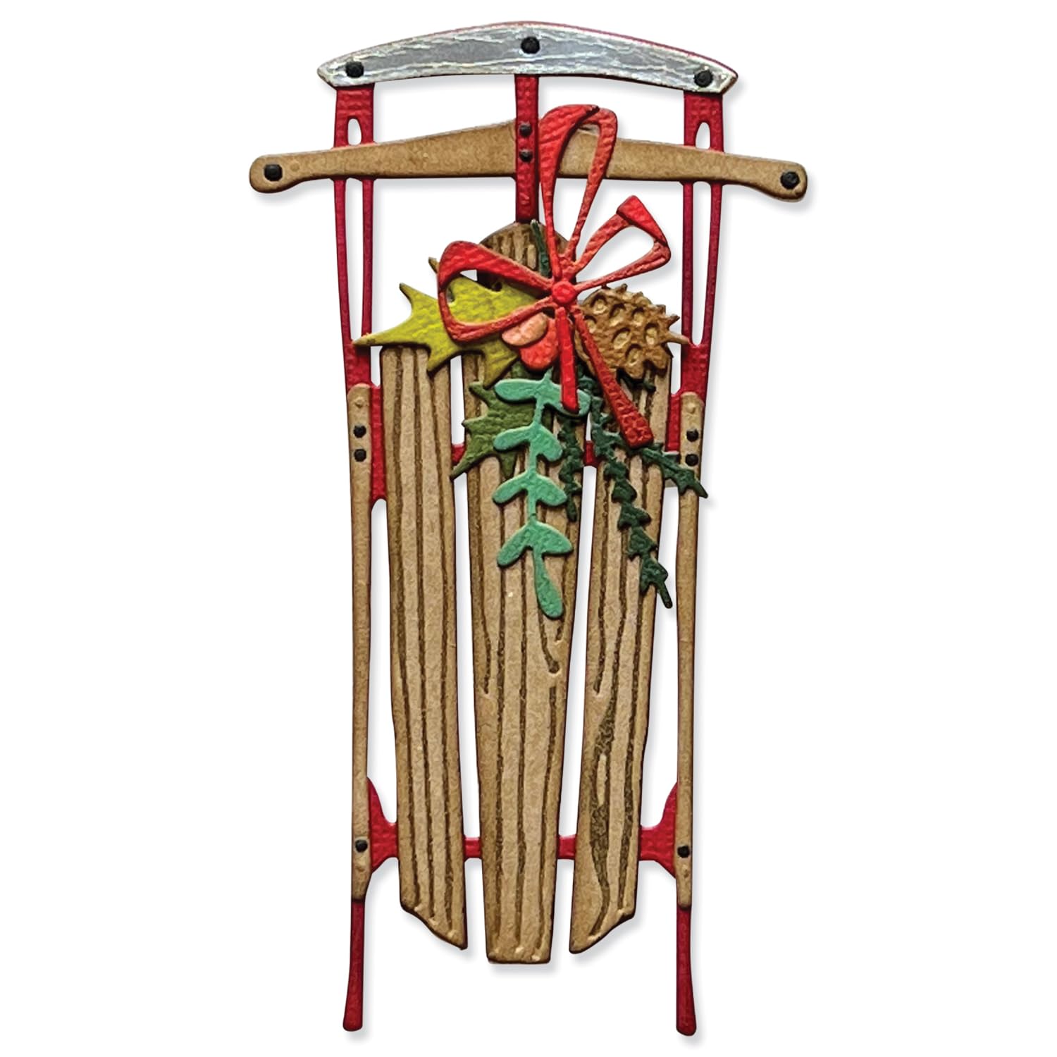 Thinlits Die Set 12PK Vintage Sled by Tim Holtz | 666339 | Metal, Wafer-Thin Cutting Dies for Scrapbooking, Embossing, Journalling, Silver, One Size