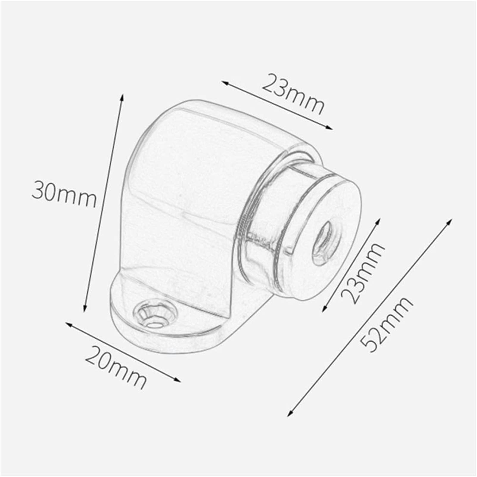 Türstopper Wandmontierter Türstopper Elektromagnetischer Türstopper Mini Perforierte Bodenmontage Antikollisions-Türstoß Höhenverstellbarer Türstopper Für Badezimmer-Küchentür Silber