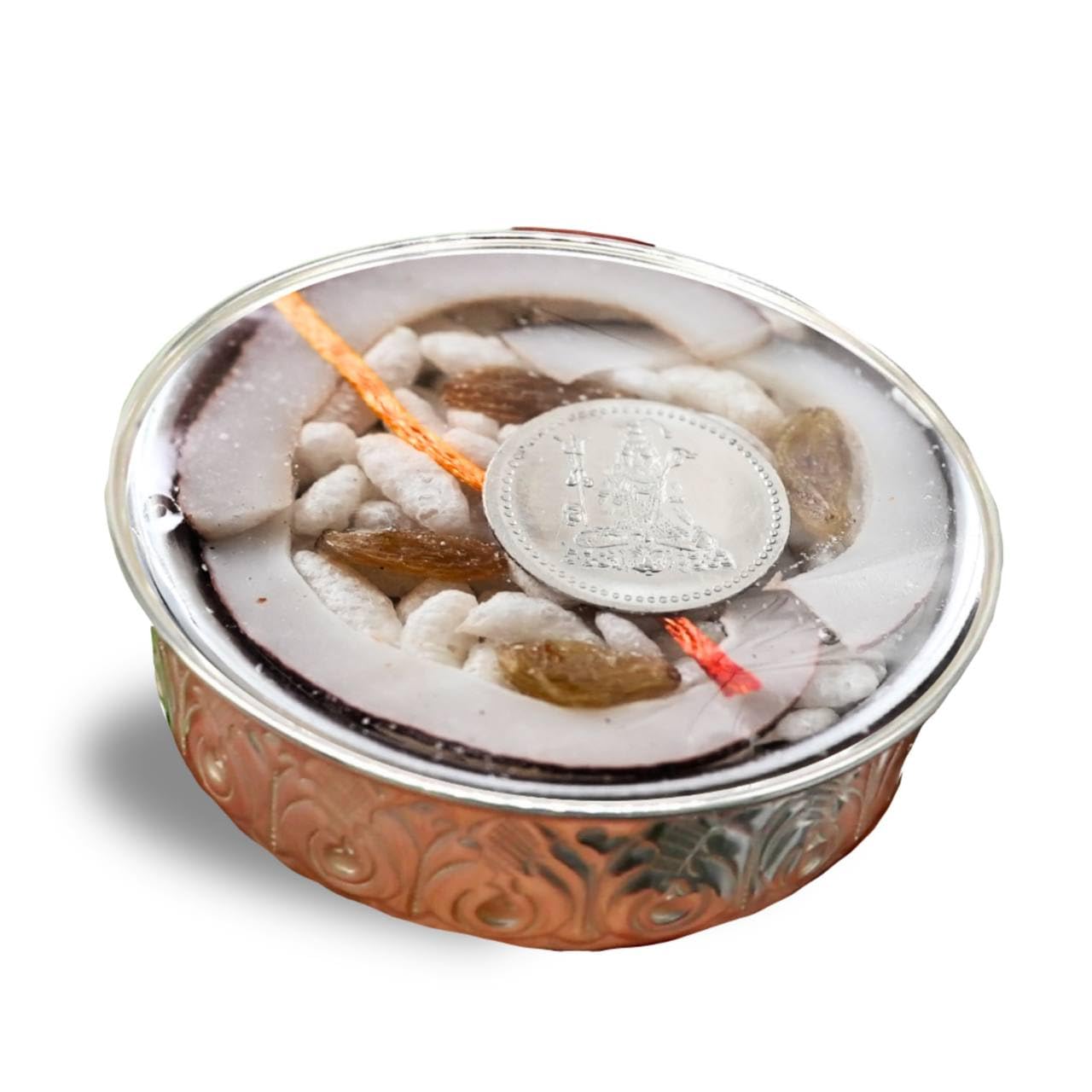BANIYA SUPER MARKET Maa Vaishno Devi Ka Prasad | Mix Mewa Prasad Katori(Silver)-picture-29