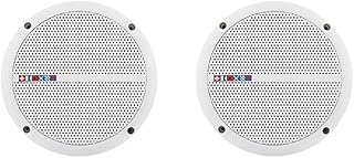 2Pcs Ceiling Speaker Waterproof Radio Speaker Passive Sound WEAH-400 4Ohm 25W Speaker DIY for Home Theater Landscape Speaker WEAH ABS Resin Material White Color