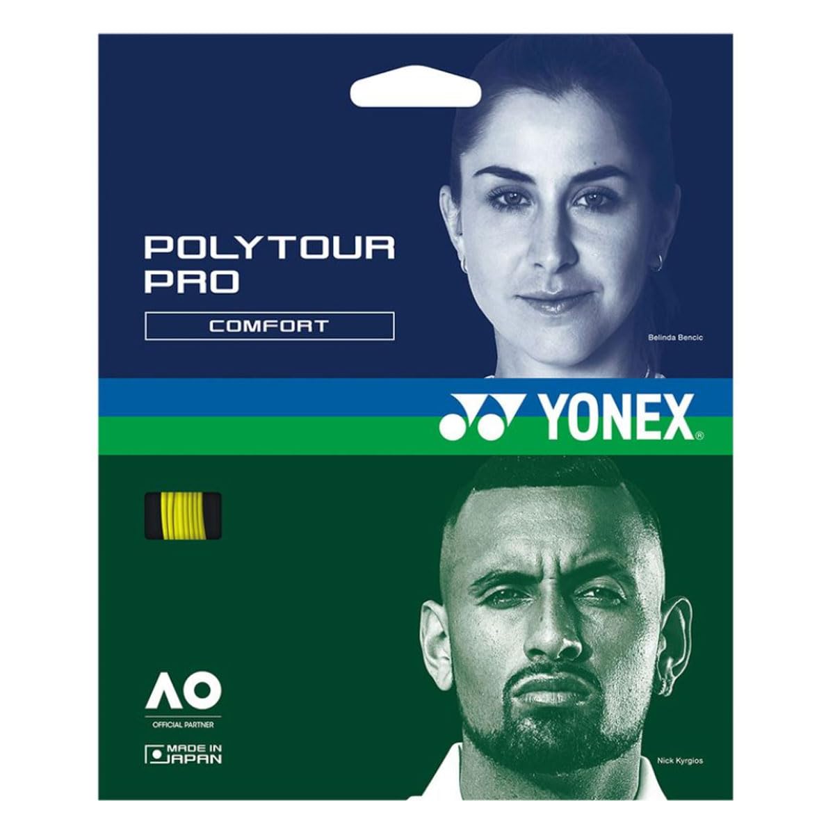 Yonex Polytour Pro 120 Conjunto de cordas de poliéster calibre 17