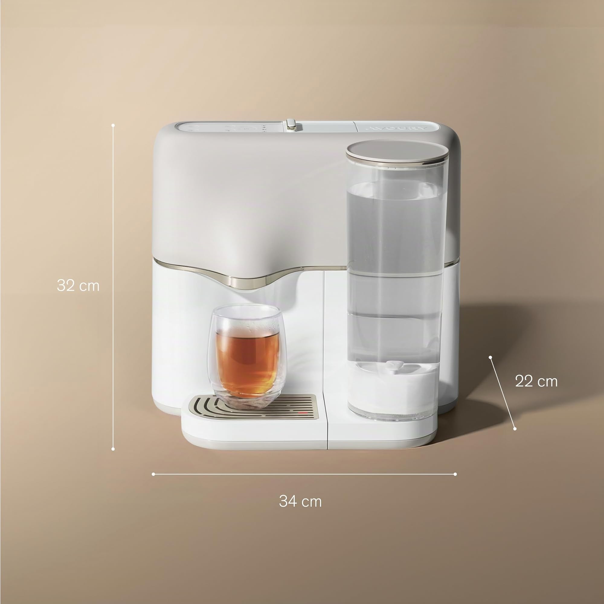 Avoury One Machine à thé – Théière à capsules de qualité supérieure avec chambre d'infusion innovante, contrôle automatique de la température, pour un plaisir parfait du thé, design moderne (Silver