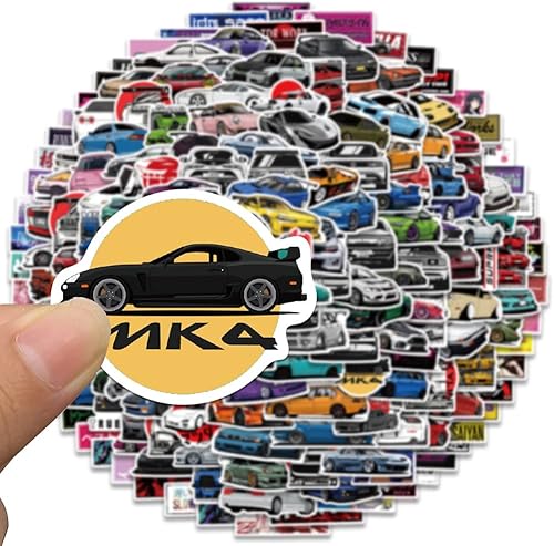 Miniatura 7 de JDM - Calcomanías de auto de carreras para botellas de agua, laptop, motocicleta, guitarra, patineta, grafiti, para niños, adolescentes, niñas,