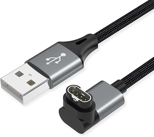AGVEE 3.3ft Charger for Garmin Watch, L-Shape Charging Cable