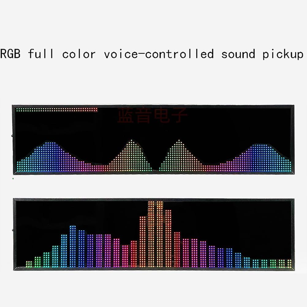Display A Spettro Musicale A LED, Equalizzatore E Indicatore di Spettro, 36 Stili di Visualizzazione E 4 Bande Frequenza, 2 Metodi Controllo E Funzionamento Semplice per Appassionati di Audio