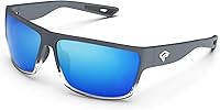 Vista 13 de TOREGE - Lentes de sol polarizados deportivos para hombres y mujeres, para ciclismo, correr, golf, pesca, TR26 Marco negro y lente plateado cobre