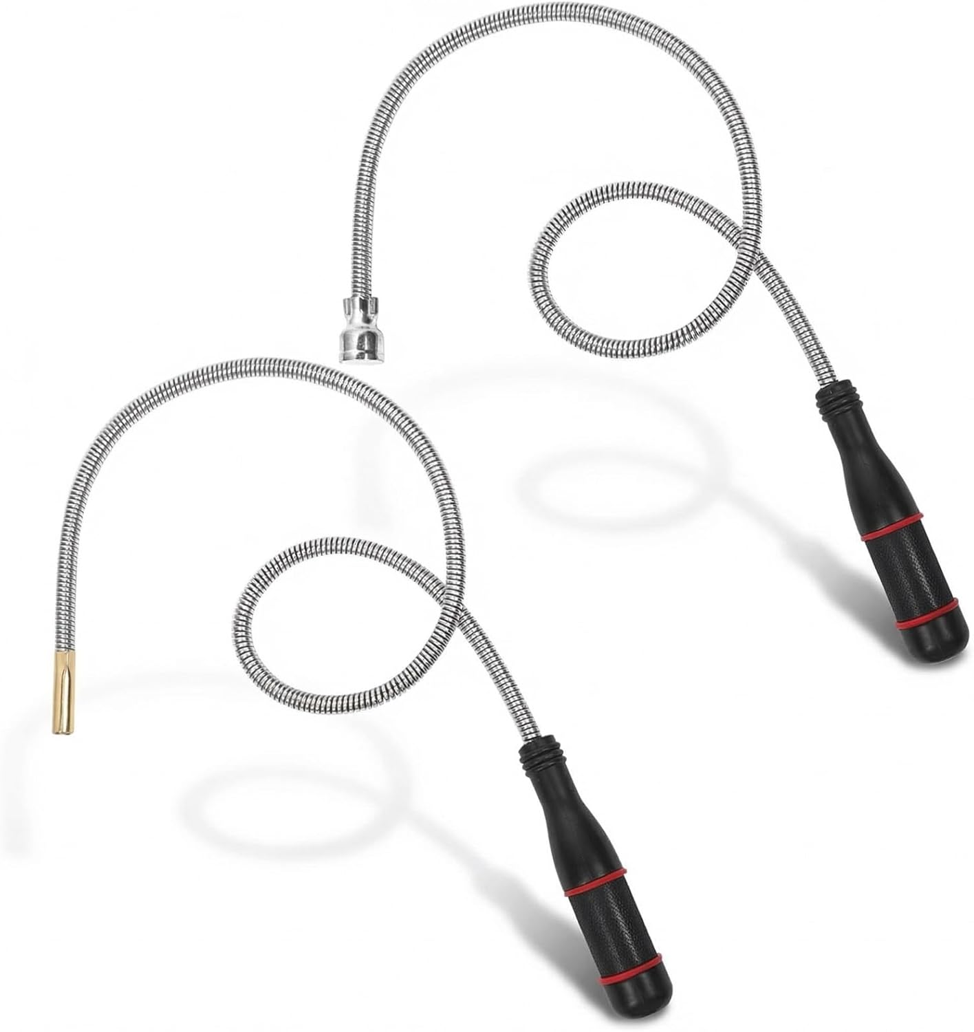 Flexible Magnetic Pickup Tool, 2pcs Powerful Magnetic Sweeper Pickup Tool, 21"Long Flexible Bendable Magnetic Pickup Tool for Hard to Reach Car Keys Bolts Nuts Usb Screws