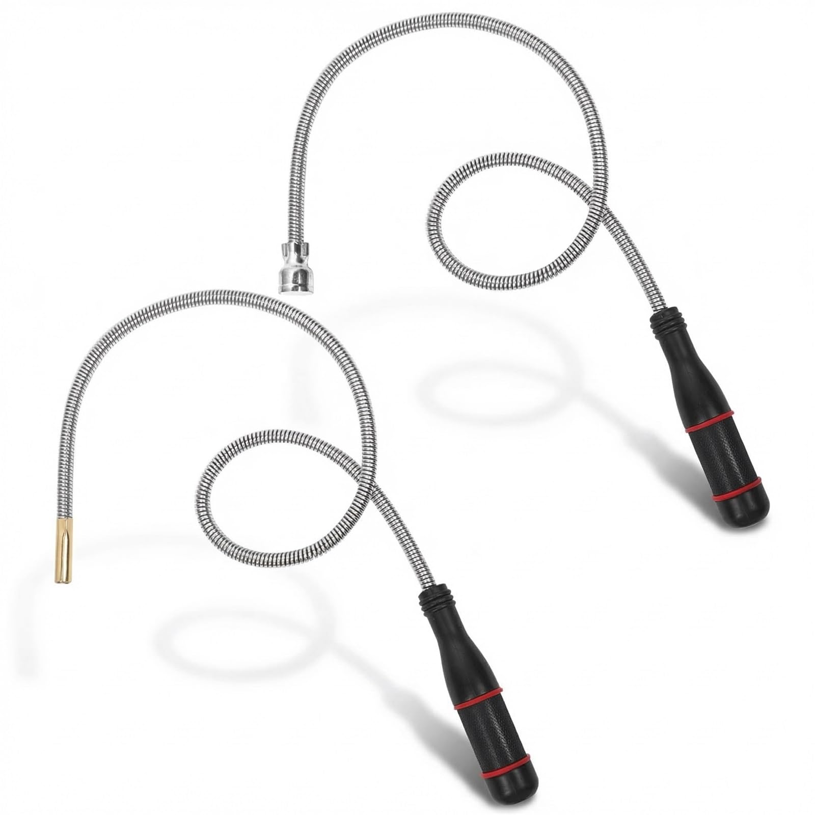 Yalofey Flexible Magnetic Pickup Tool, 2pcs Powerful Magnetic Sweeper Pickup Tool, 21"Long Flexible Bendable Magnetic Pickup Tool for Hard to Reach