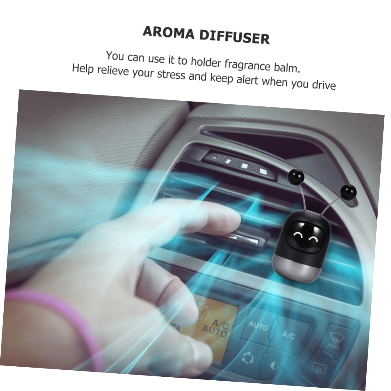 LIFKOME 3pezzi Diffusore Di Profumo Per Auto Forma Di Robot Clip Per Ventilazione Leggera e Salubre Include Ricariche Design Compatto e Funzionale Per Ogni Veicolo
