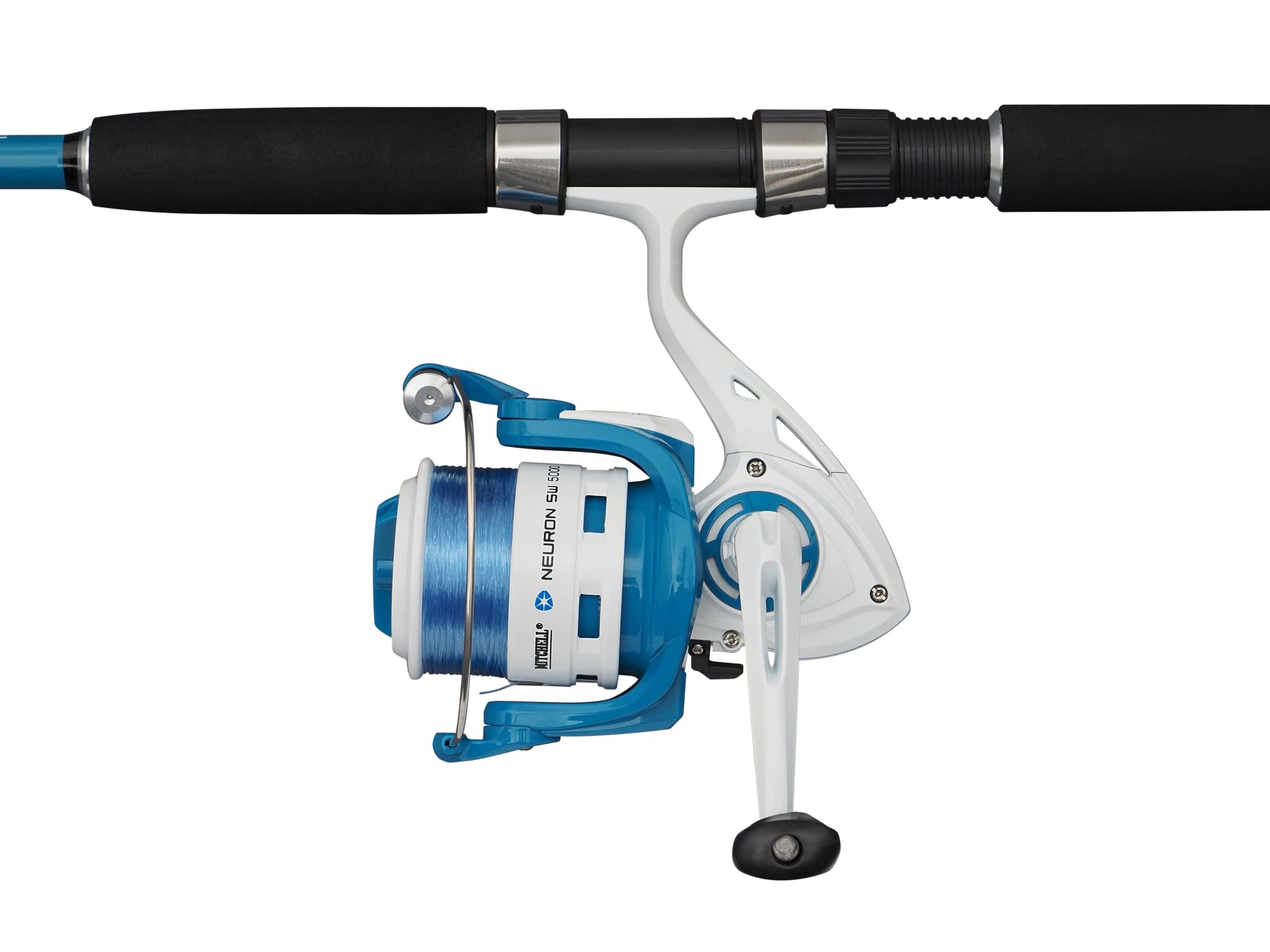 Mitchell Neuron SW II Ensemble Canne et Moulinet Dorade | Ensemble de pêche en mer pour la dorade | Moulinet à 1+1 roulement | Corps en Graphite | Pré-bobiné |4000 | 2,10 m | 60-120 g