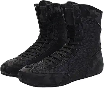 Zapatos de Lucha y Boxeo para niños - Zapatillas de Fitness para jóvenes, Zapatillas Altas Antideslizantes Culturismo, Kickboxing para Exteriores para Mujeres y Hombres