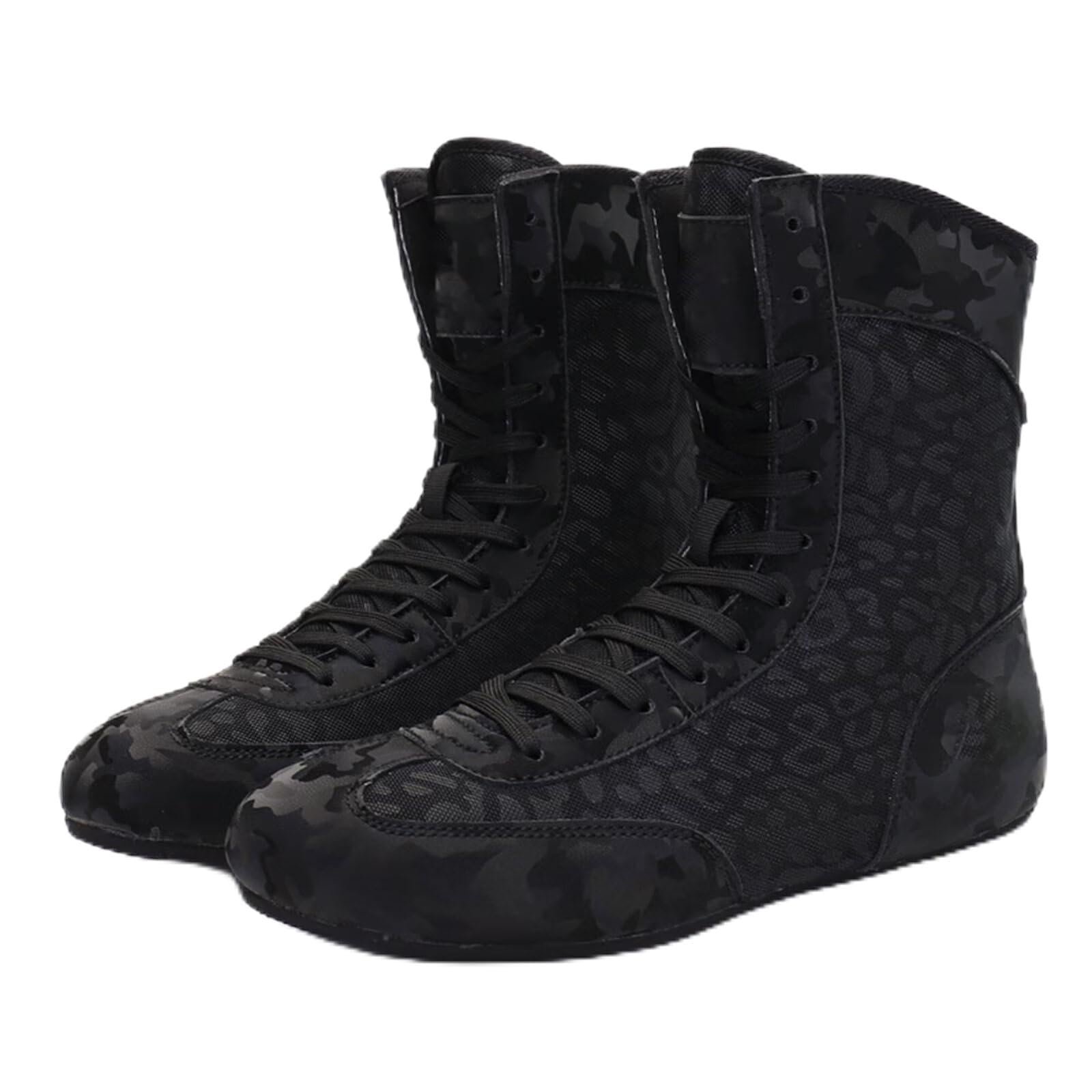 Zapatos de Lucha y Boxeo para niños - Zapatillas de Fitness para jóvenes, Zapatillas Altas Antideslizantes Culturismo, Kickboxing para Exteriores para Mujeres y Hombres