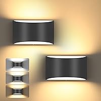 Vista 1 de TRLIFE Modern Wall Sconces, 3000K/4000K/6000K Selectable and Dimmable LED Wall Sconce 12W Aluminum Wall Mounted Light Set of 2 Hardwired Wall