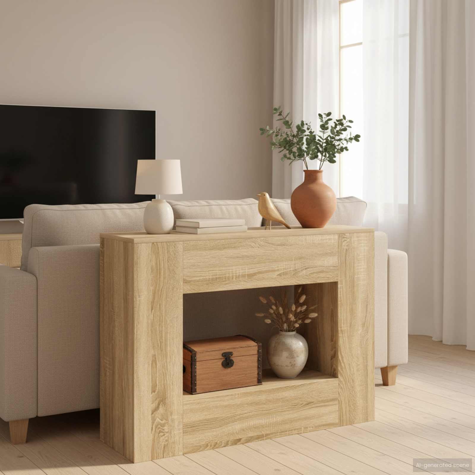 Mesa consola de madera 101 cm para dormitorio y recibidores
