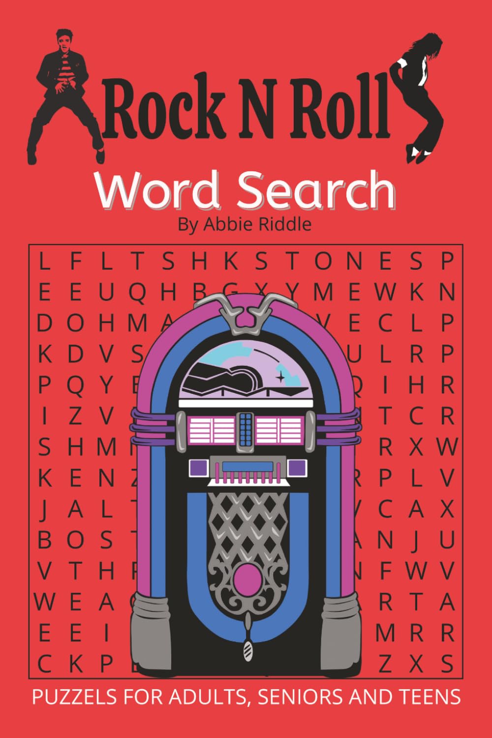 ROCK N ROLL WORD SEARCH PUZZLE BOOK: Word Searches with Easy to Read Print about Rock Music and Rock Stars