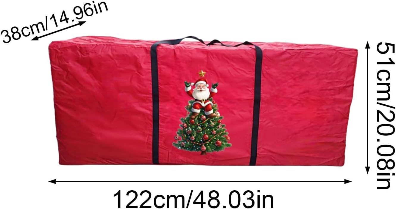 Christmas Tree Bag Heavy Duty Waterproof Container Ornament Light Strings | Christmas Decor Containers Storage Box Ornament Light Strings Pendants Lantern Seasonal for Attic Basement Under Bed Bed
